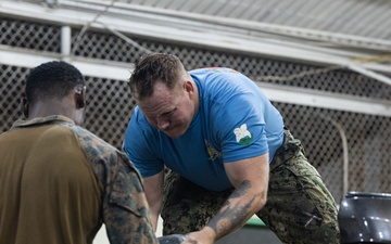 CLB 15 Marines Assemble Weightlifting Platforms During Koa Moana 25