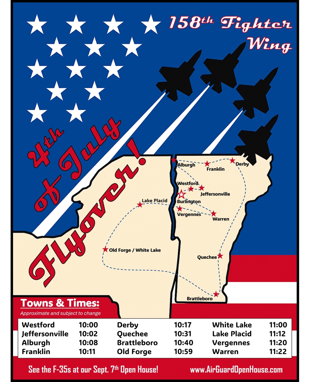 Vermont Air National Guard Independence Day Flyover