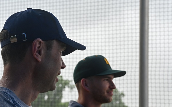 521 AMOW Deputy Commander Throws Out First Pitch at Saarlouis Hornets Game