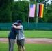 521 AMOW Deputy Commander Throws Out First Pitch at Saarlouis Hornets Game