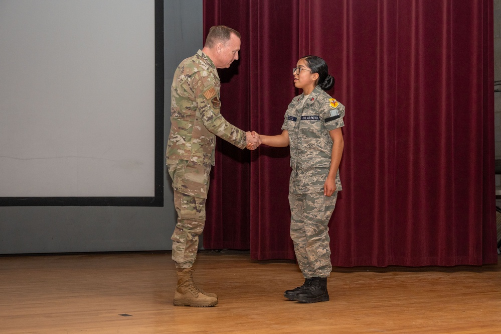 Col. David Wyrick Coins CAP Cadet