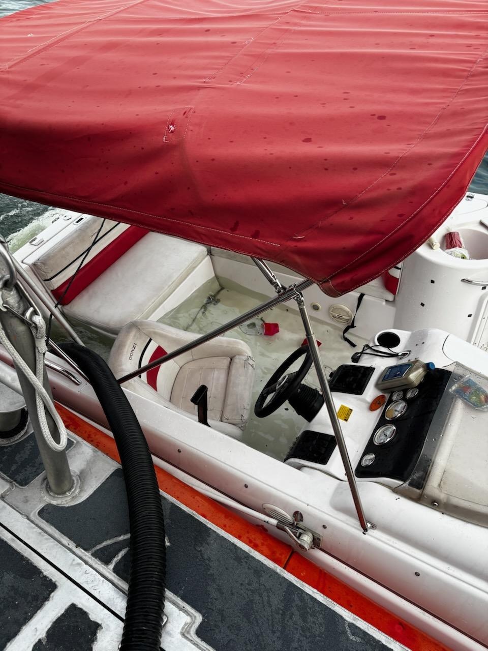 Coast Guard Station Erie responds to a vessel taking on water near Presque Isle on Lake Erie