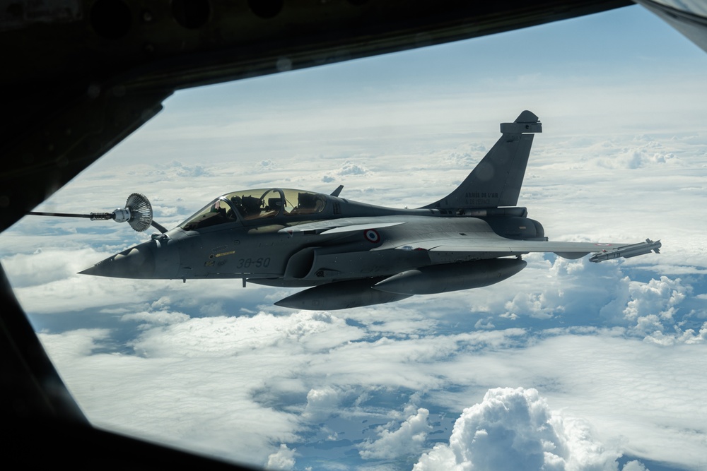 Atlantic Trident 25: 100th ARW refuels 48th FW F-35s, F-15s and French Air and Space Force Rafales