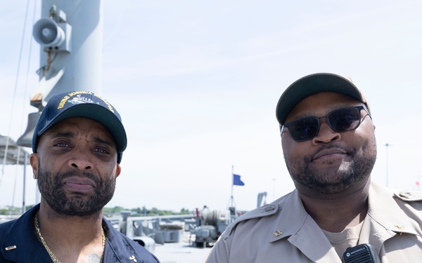 Best Friends Reunite Aboard USNS Joshua Humphreys