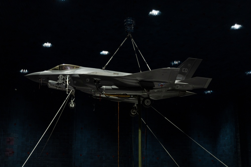 F-35A in the Benefield Anechoic Facility at Edwards Air Force Base