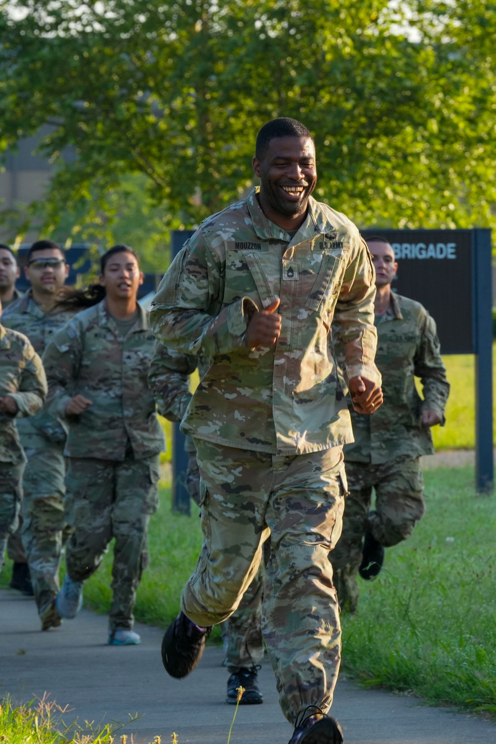 52 EOD conducts pre air assault PT.