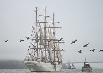 USCGC Eagle sails into San Francisco, California