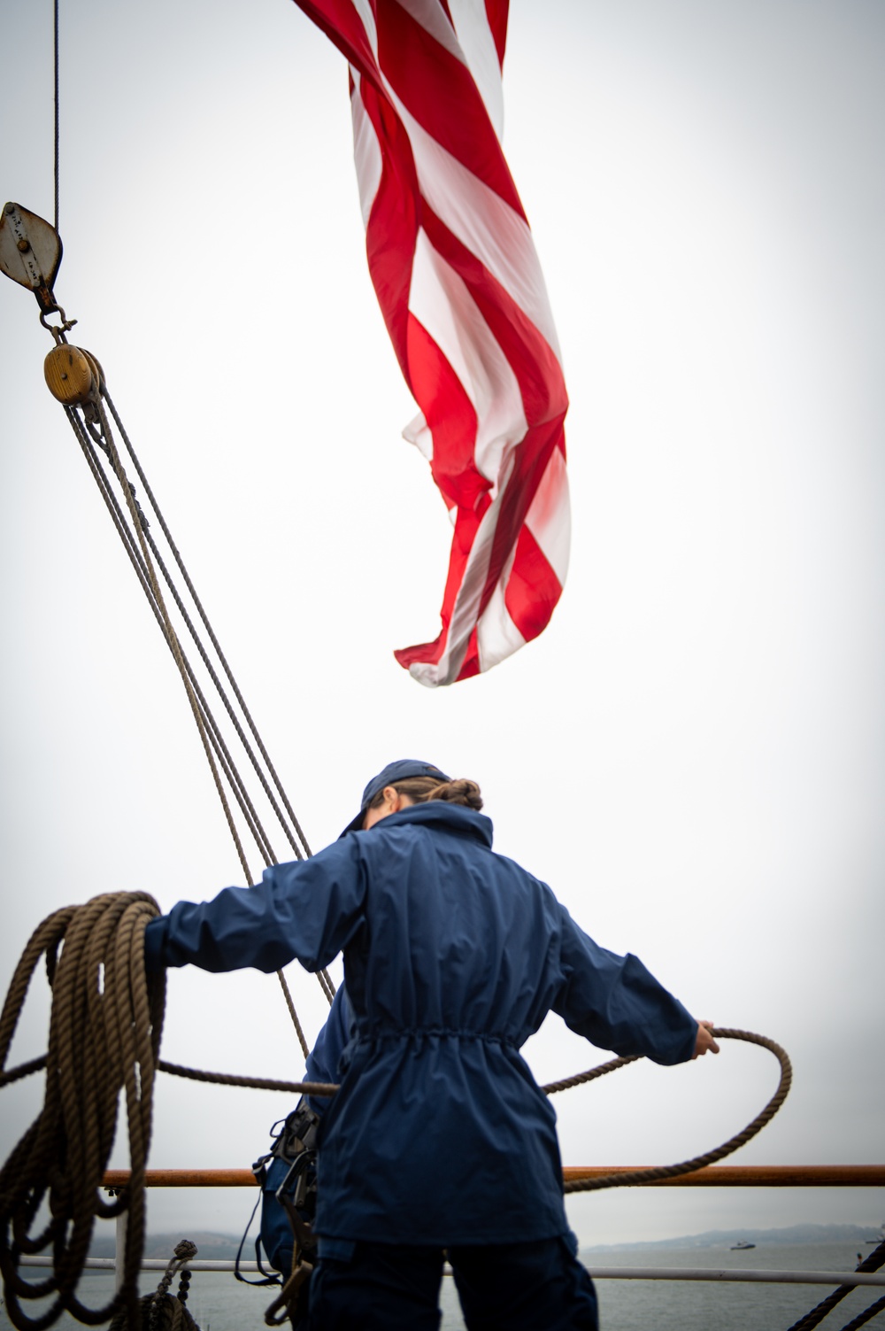 USCGC Eagle sails into San Francisco, California