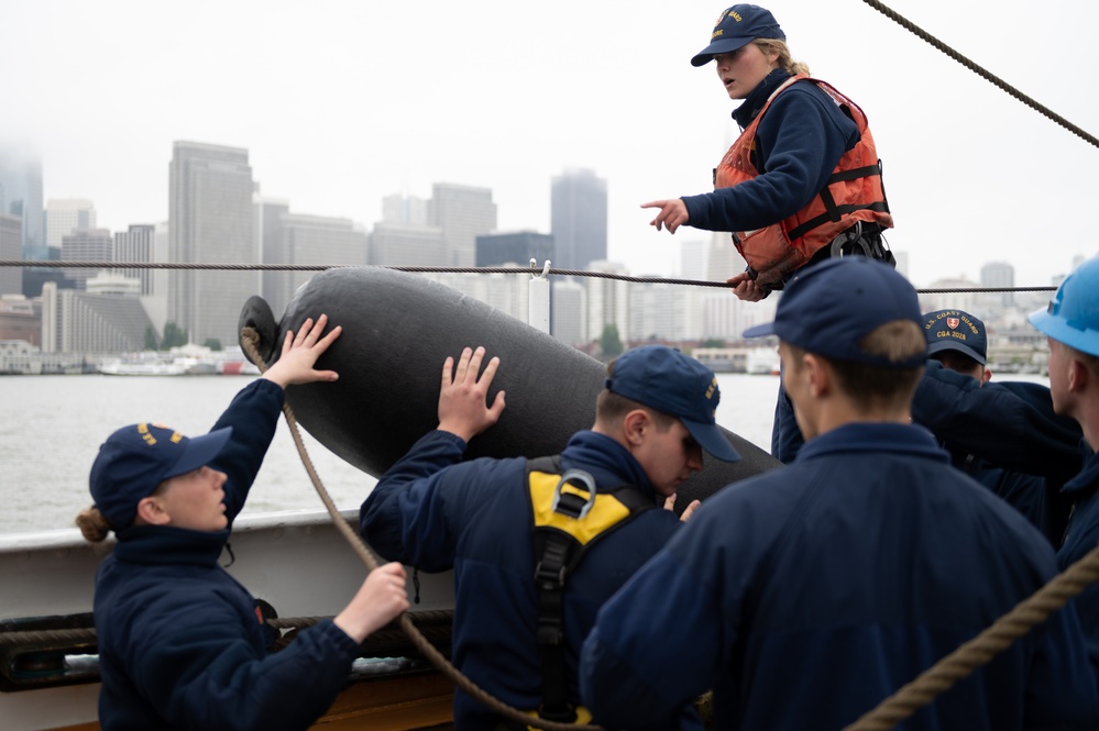 USCGC Eagle sails into San Francisco, California