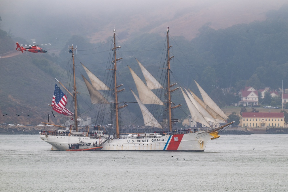 Coast Guard Cutter Barque Eagle arrives in San Francisco
