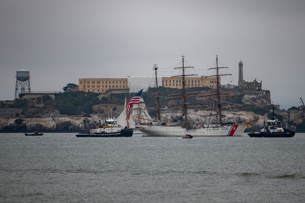 Coast Guard Cutter Barque Eagle arrives in San Francisco
