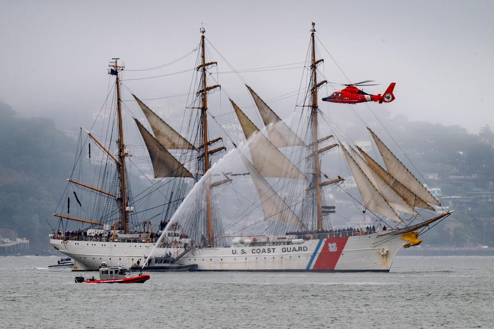 Coast Guard Cutter Barque Eagle arrives in San Francisco