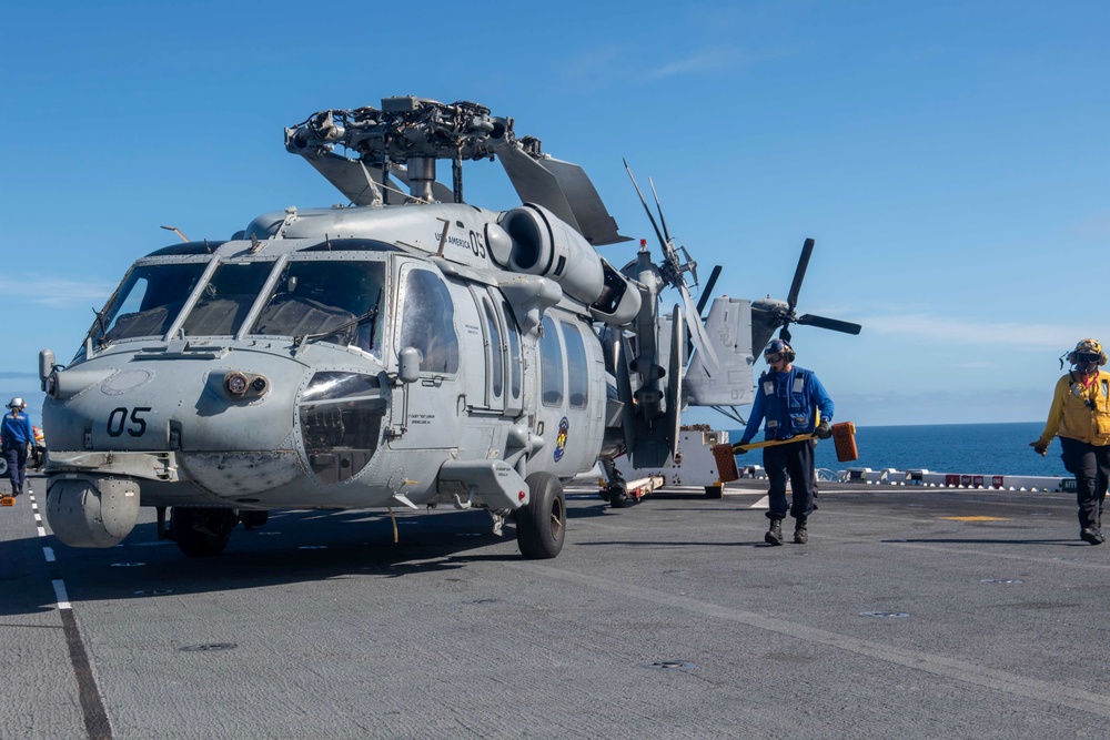 USS America (LHA 6) Conducts Flight Operations