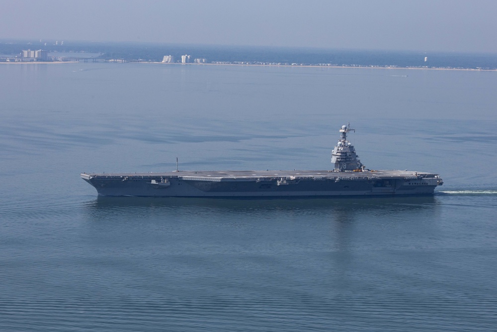 USS Gerald R. Ford (CVN 78) Departs Naval Station Norfolk