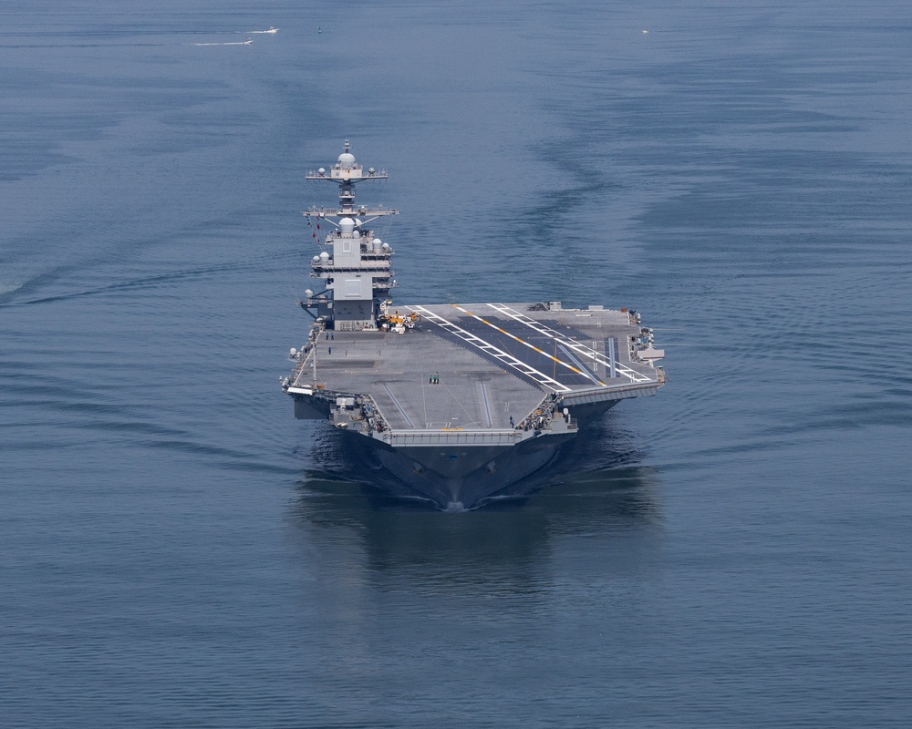 USS Gerald R. Ford (CVN 78) Departs Naval Station Norfolk