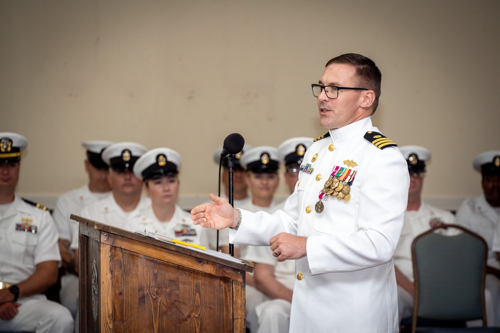 CDR Sapienza relieves CDR Brinkman (NMCB-3)