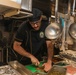 Sailors aboard the USS John Finn prepare lunch in Sagami Wan