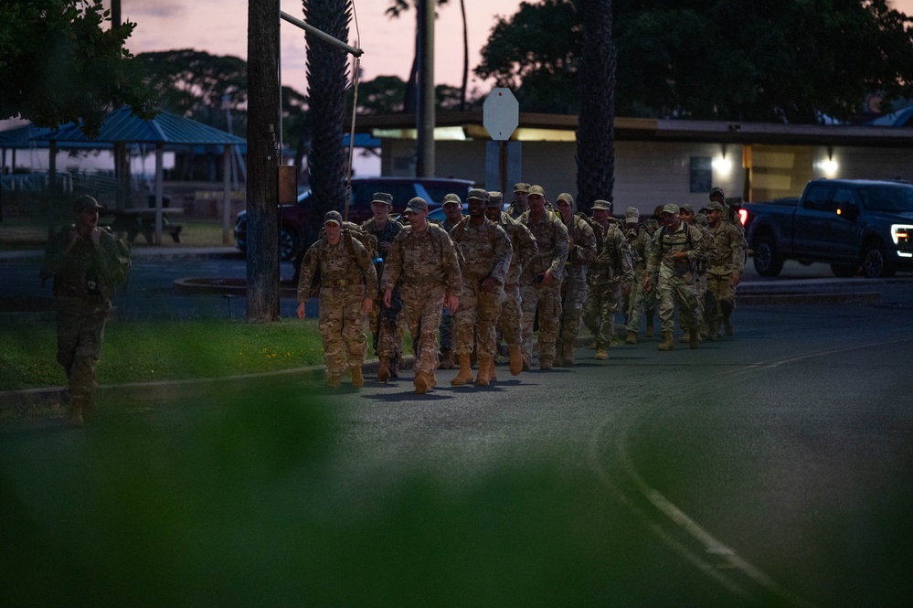 The 647th Civil Engineer Squadron conducts night vision training at Base-X
