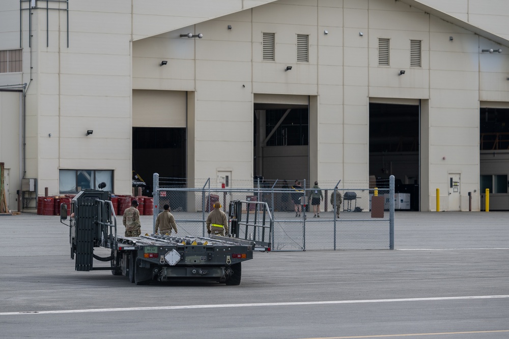 Airmen, Soldiers load cargo during Red Flag-Alaska 25-2