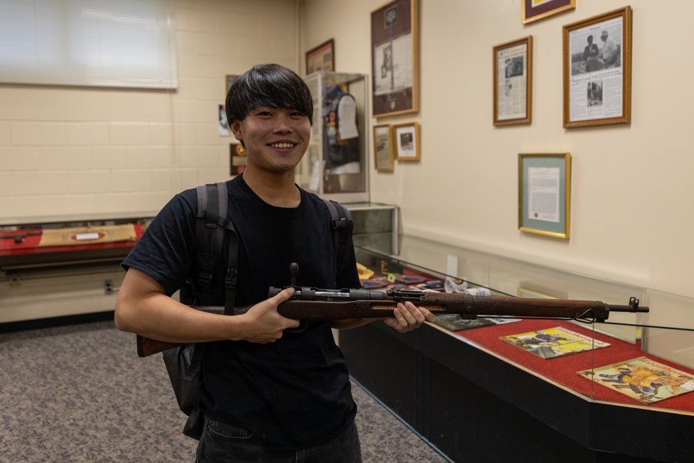 Okinawa International University Students Visit Camp Kinser