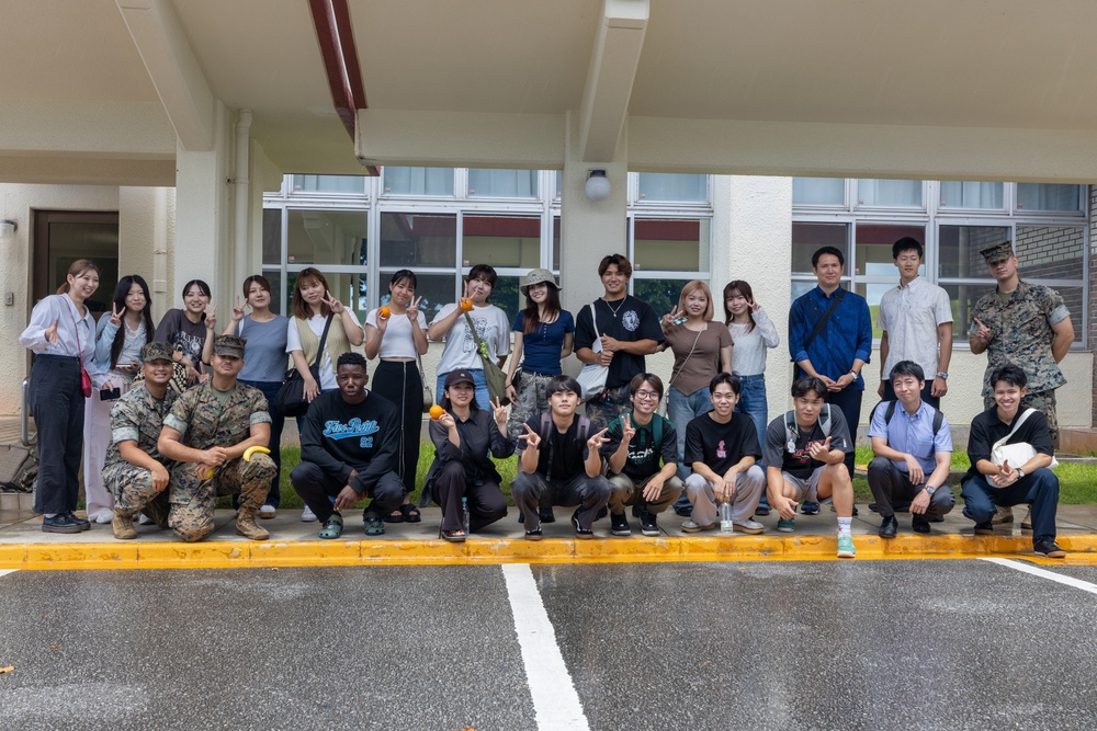 Okinawa International University Students Visit Camp Kinser