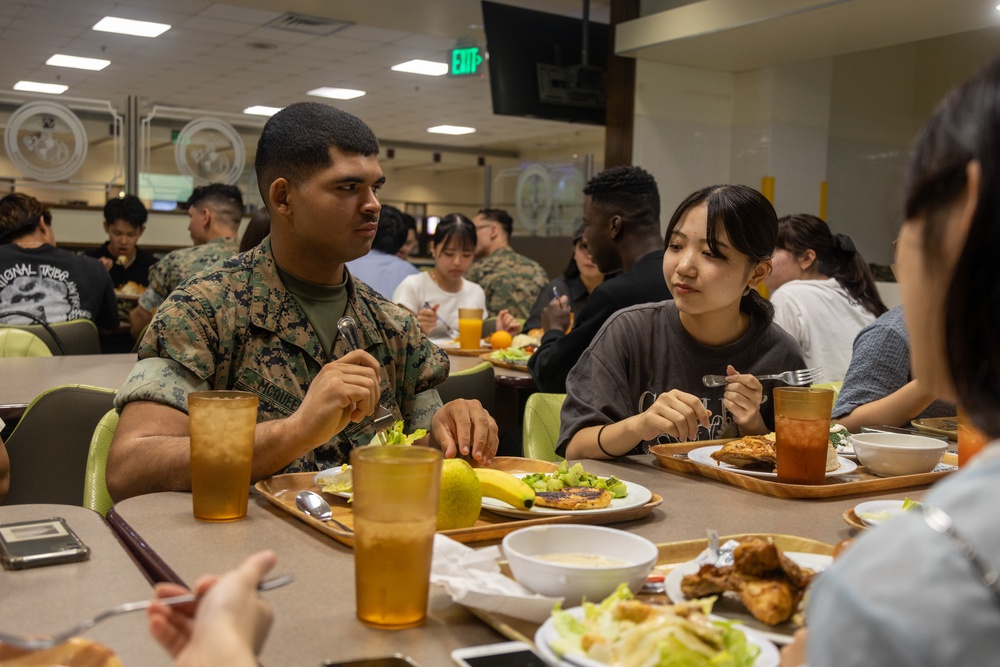 Okinawa International University Students Visit Camp Kinser