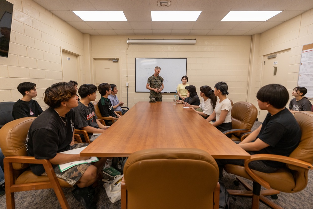 Okinawa International University Students Visit Camp Kinser