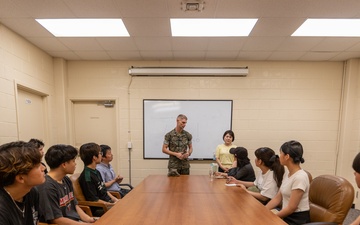 Okinawa International University Students Visit Camp Kinser