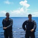 Sailors aboard the USS John Finn conduct a security reaction force class in the Philippine Sea