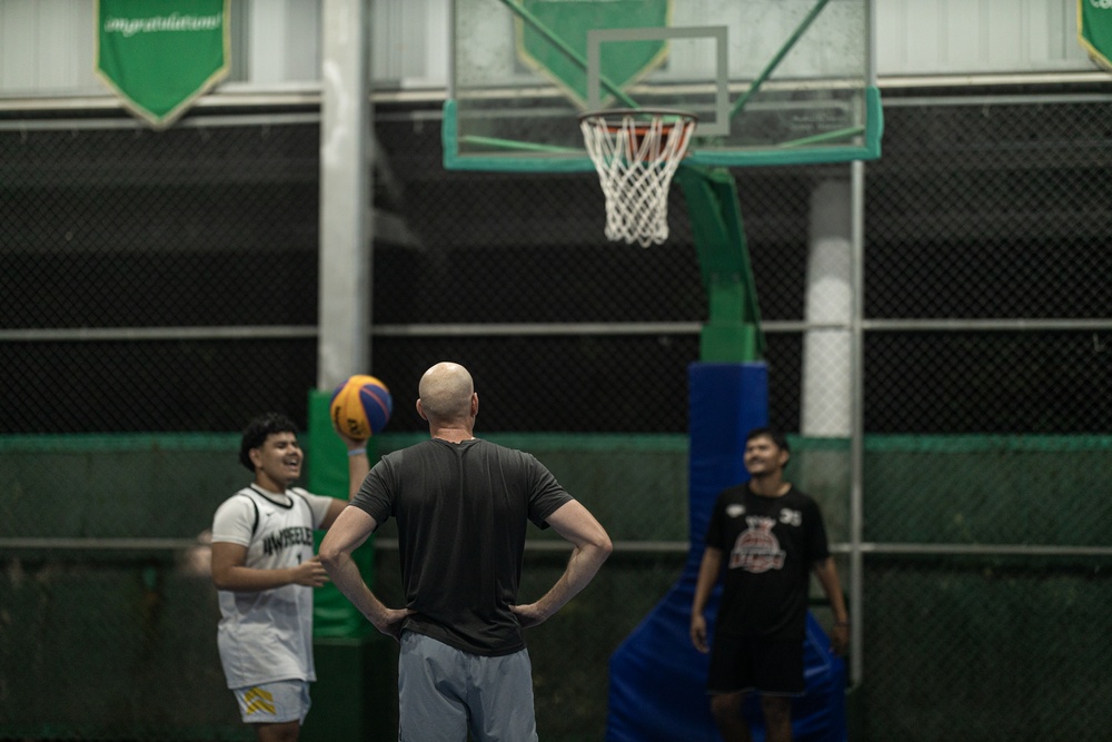 Koa Moana 25 Marines play Palauan National U23 Basketball Team