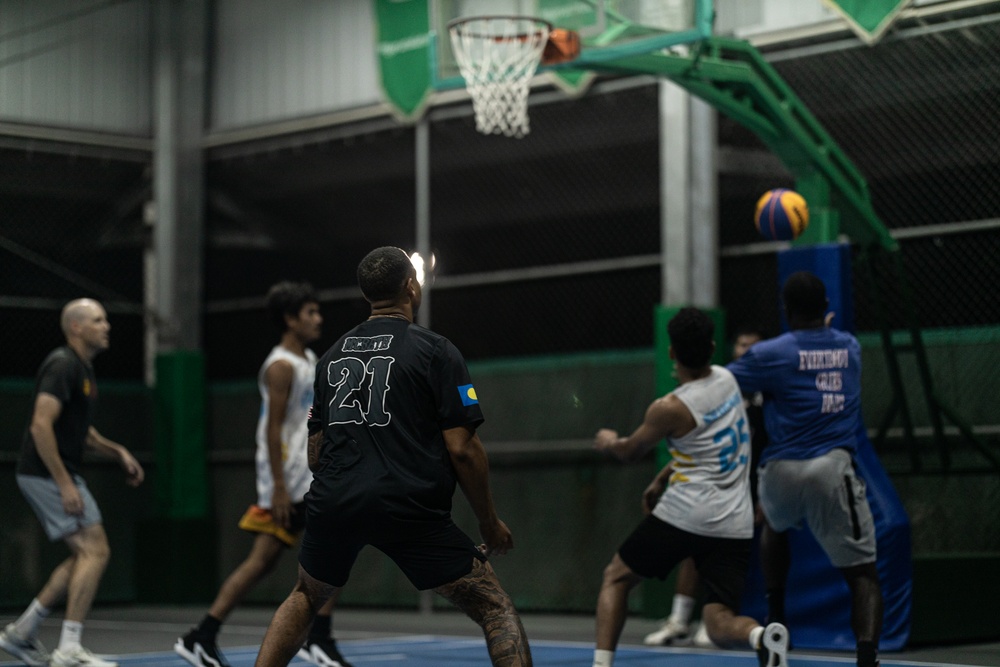 Koa Moana 25 Marines play Palauan National U23 Basketball Team