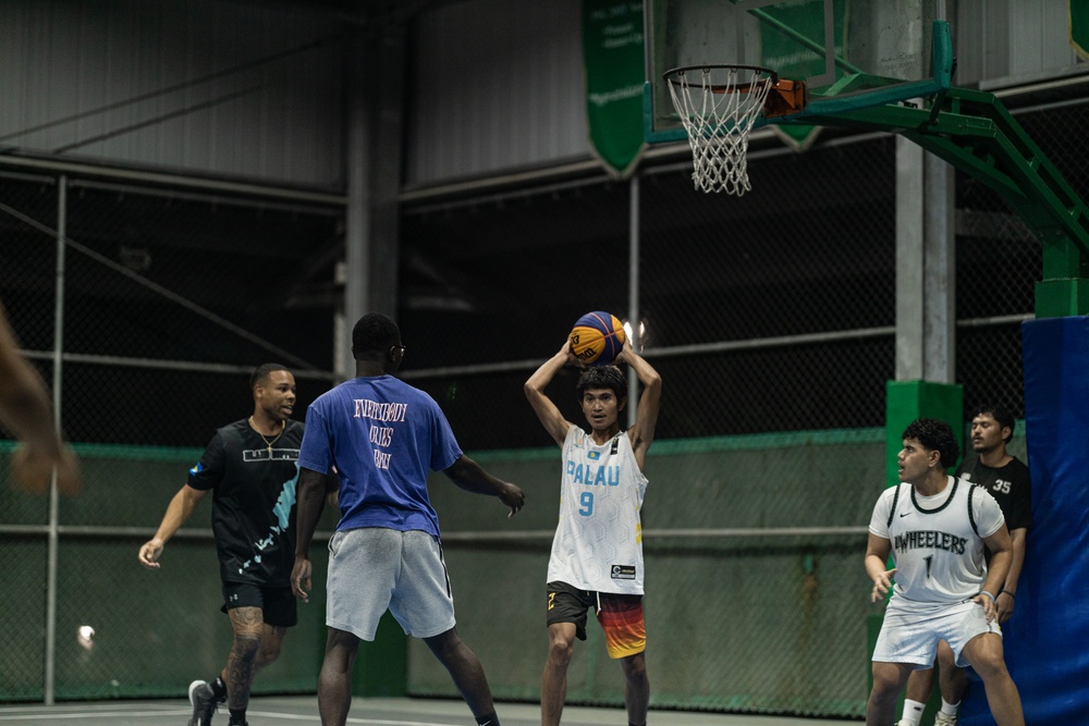 Koa Moana 25 Marines play Palauan National U23 Basketball Team