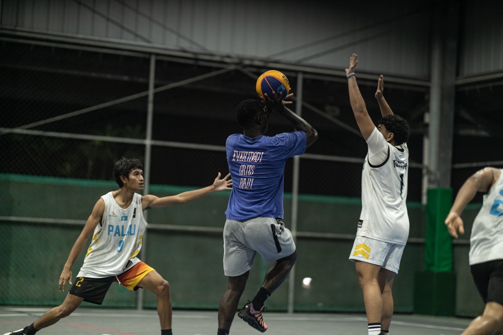 Koa Moana 25 Marines play Palauan National U23 Basketball Team