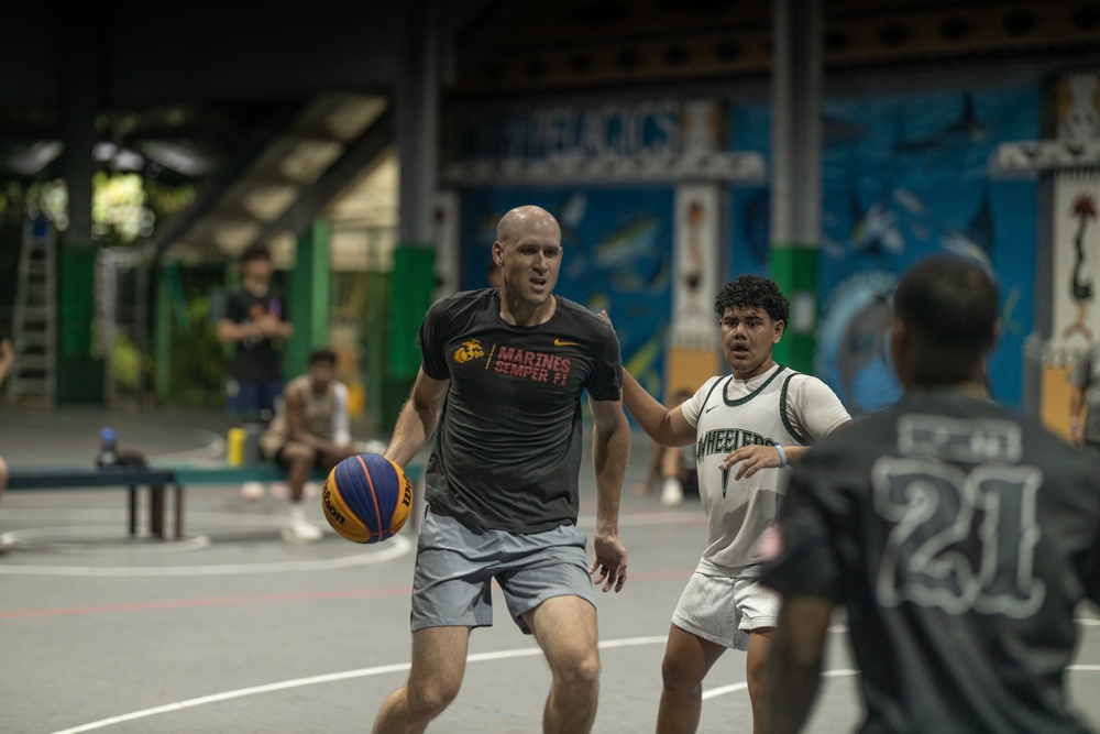 Koa Moana 25 Marines play Palauan National U23 Basketball Team
