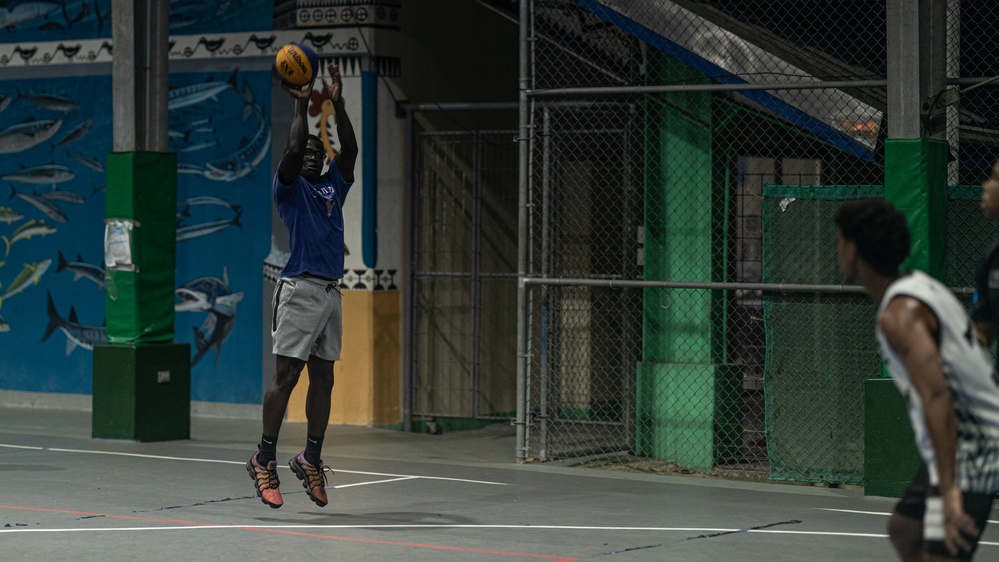 Koa Moana 25 Marines play Palauan National U23 Basketball Team