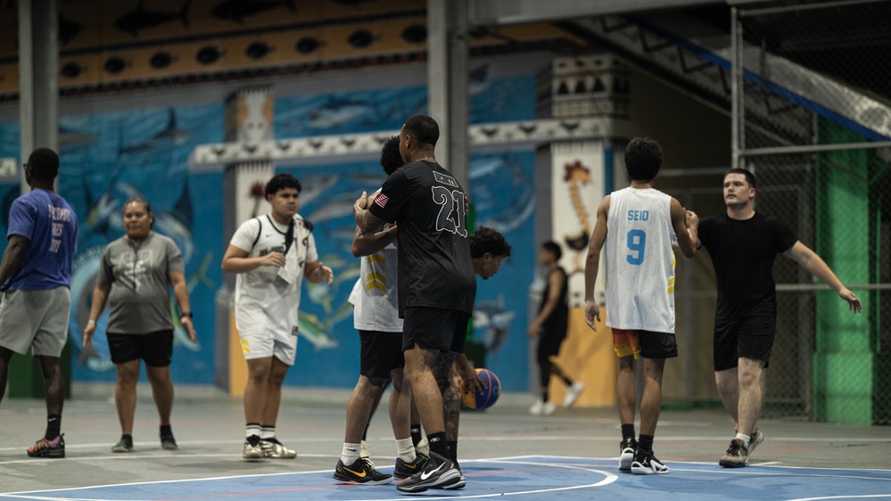 Koa Moana 25 Marines play Palauan National U23 Basketball Team
