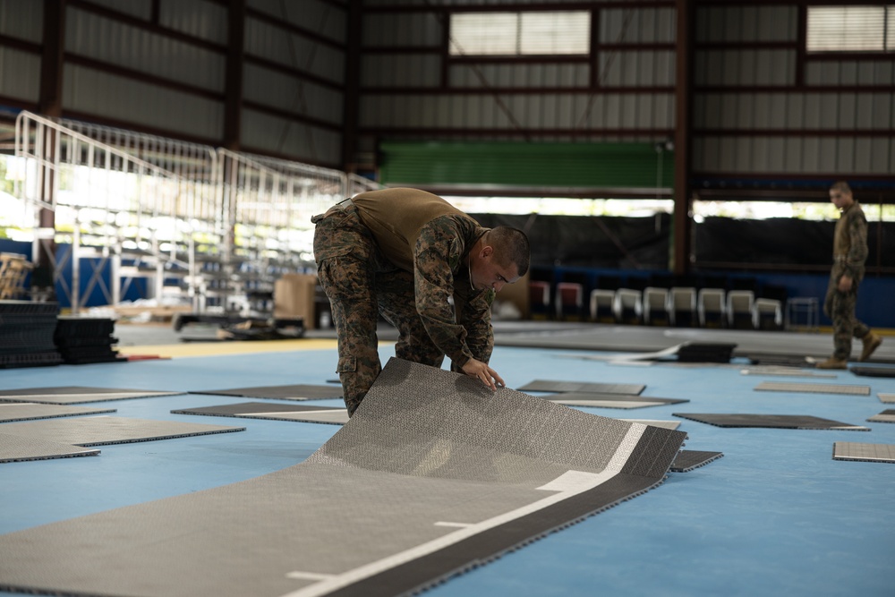 Koa Moana 25 Marines Assemble Basketballl Court for Pacific Mini Games 2025