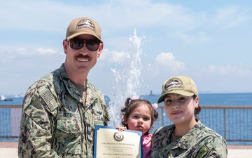 DC3 Gutierrez Reenlistment Ceremony Onboard CFAY