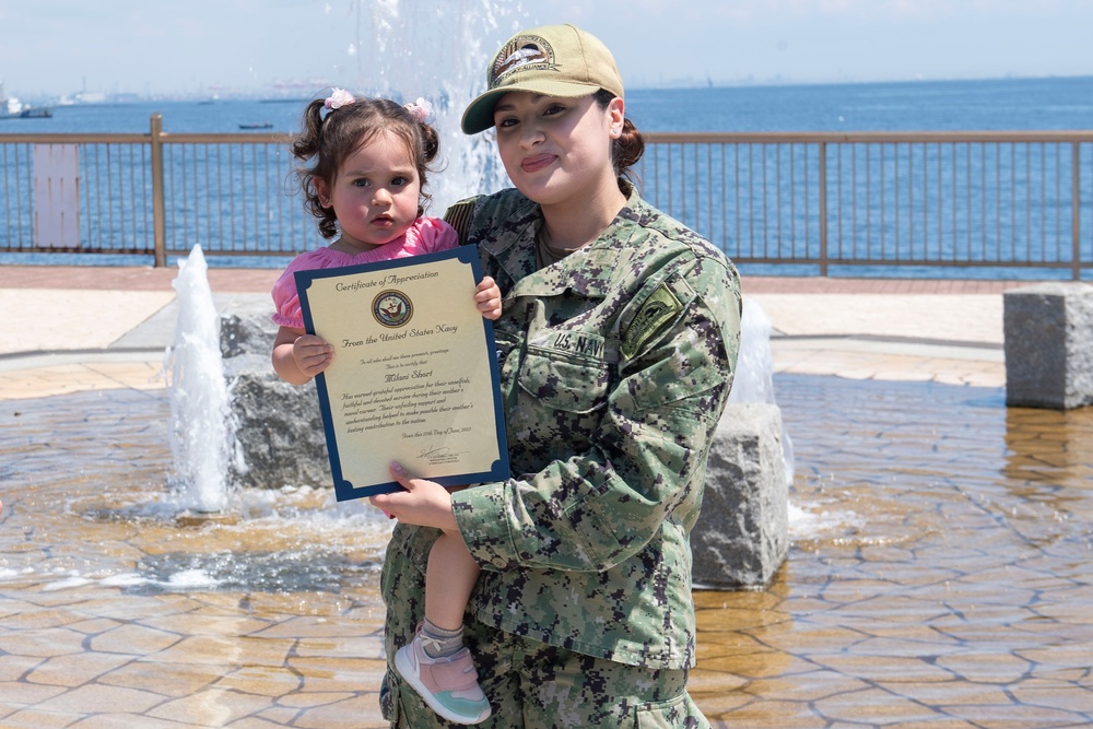 DC3 Gutierrez Reenlistment Ceremony Onboard CFAY