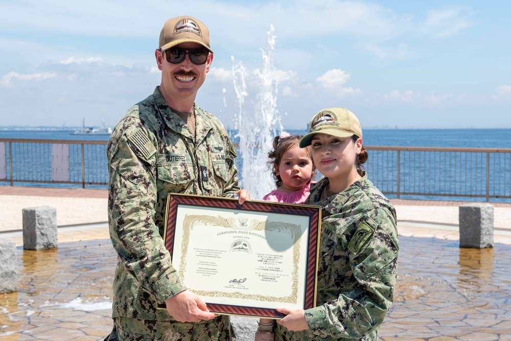 DC3 Gutierrez Reenlistment Ceremony Onboard CFAY