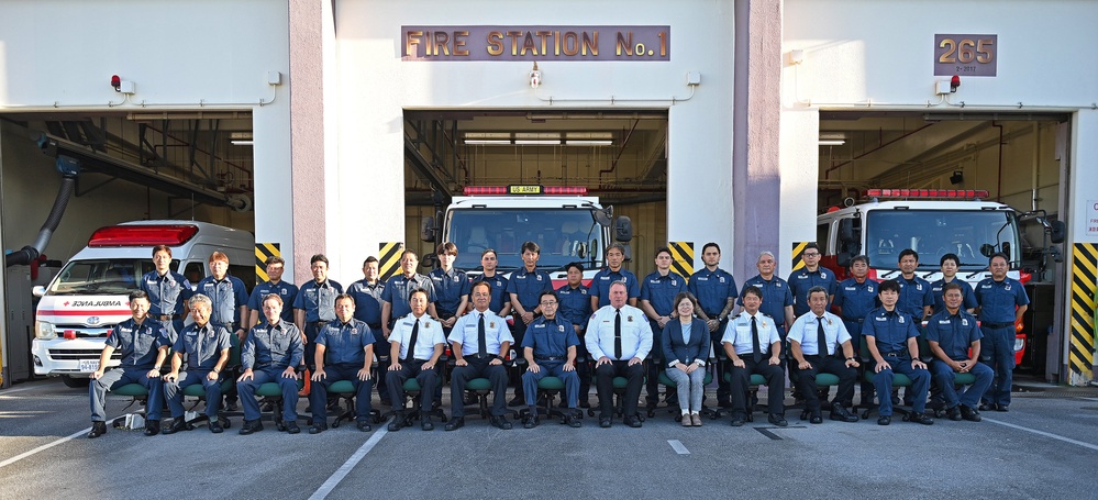 U.S. Army Garrison Okinawa, Fire and Emergency Services, a fire alarm dispatcher receives a Farewell