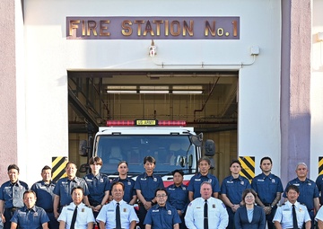U.S. Army Garrison Okinawa, Fire and Emergency Services, a fire alarm dispatcher receives a Farewell