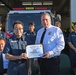 U.S. Army Garrison Okinawa, Fire and Emergency Services, a fire alarm dispatcher receives a Farewell
