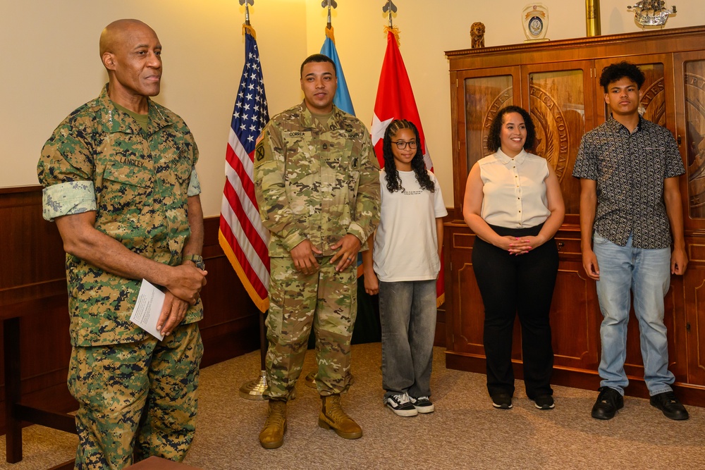 Award Presentation for SFC Michael Correa at USAFRICOM