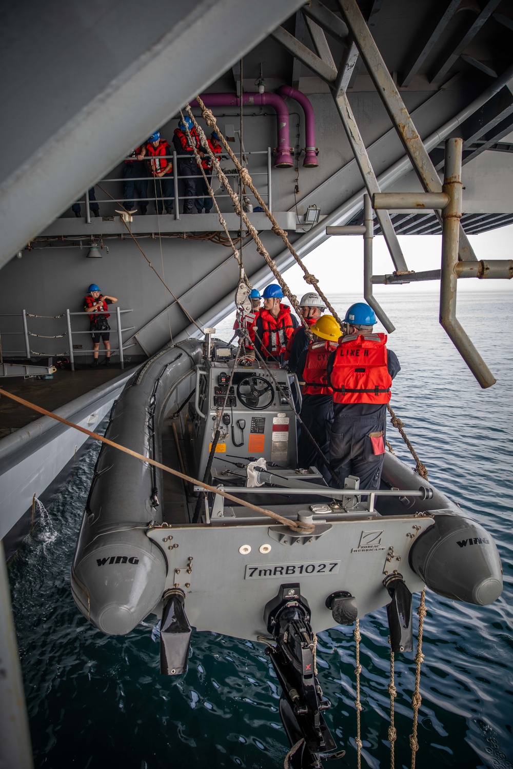 USS Gerald R. Ford (CVN 78) Recovers Small Boat Launch
