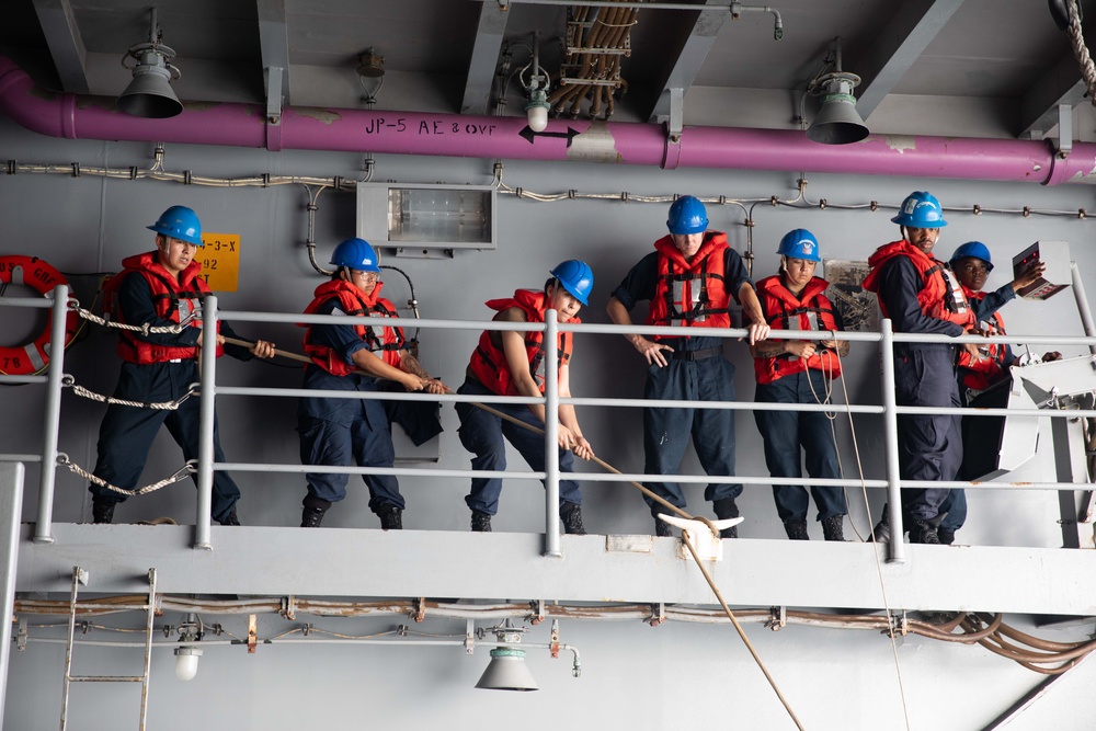 USS Gerald R. Ford (CVN 78) Recovers Small Boat Launch