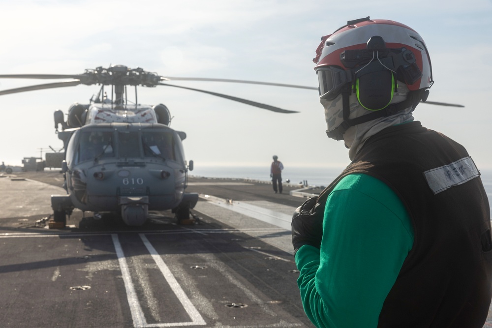 HSC-9 Flight Operations on USS Gerald R. Ford