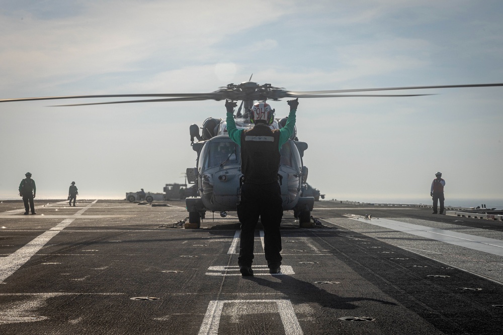 HSC-9 Flight Operations on USS Gerald R. Ford