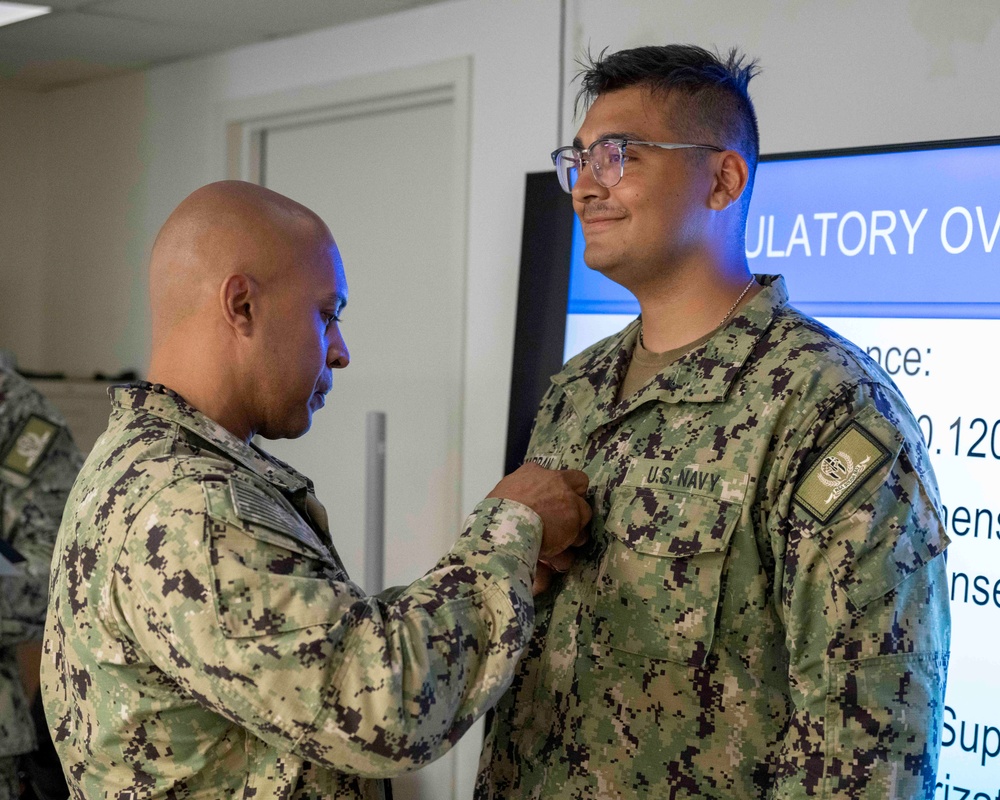 BM2 Miguel Albarran Frocking Ceremony onboard NSA Souda Bay