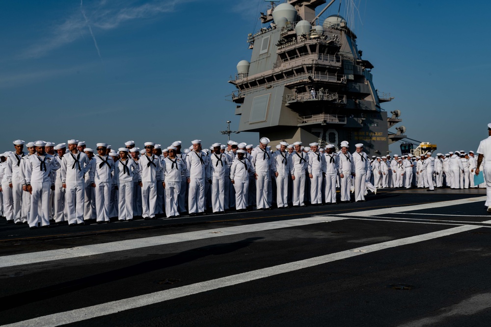 USS Gerald R. Ford (CVN 78) Departs from Naval Station Norfolk
